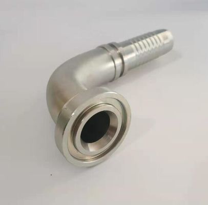 젤리화 된 잎 3000 Psi 수압 플랜지 일 조각 부착 90도 팔꿈치 튜브 부착
