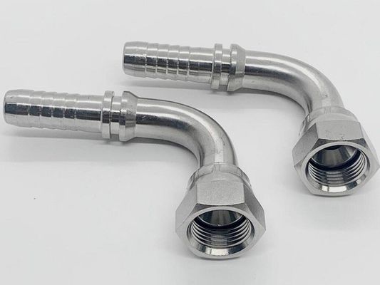 JIC 74 톱니 봉인 90 팔꿈치 SUS304/SUS316L 스테인리스 스틸 수압 크림 펌프 핑팅